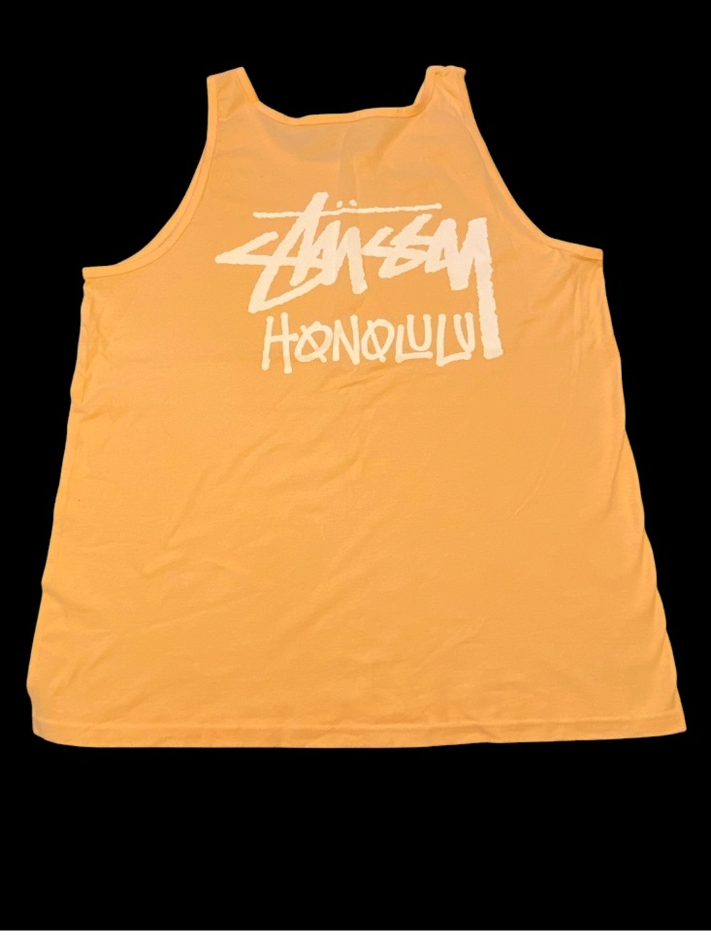 🆕 STUSSY Unisex Honolulu Chapter Tank Top Muscle Tee Archived Color Apricot
